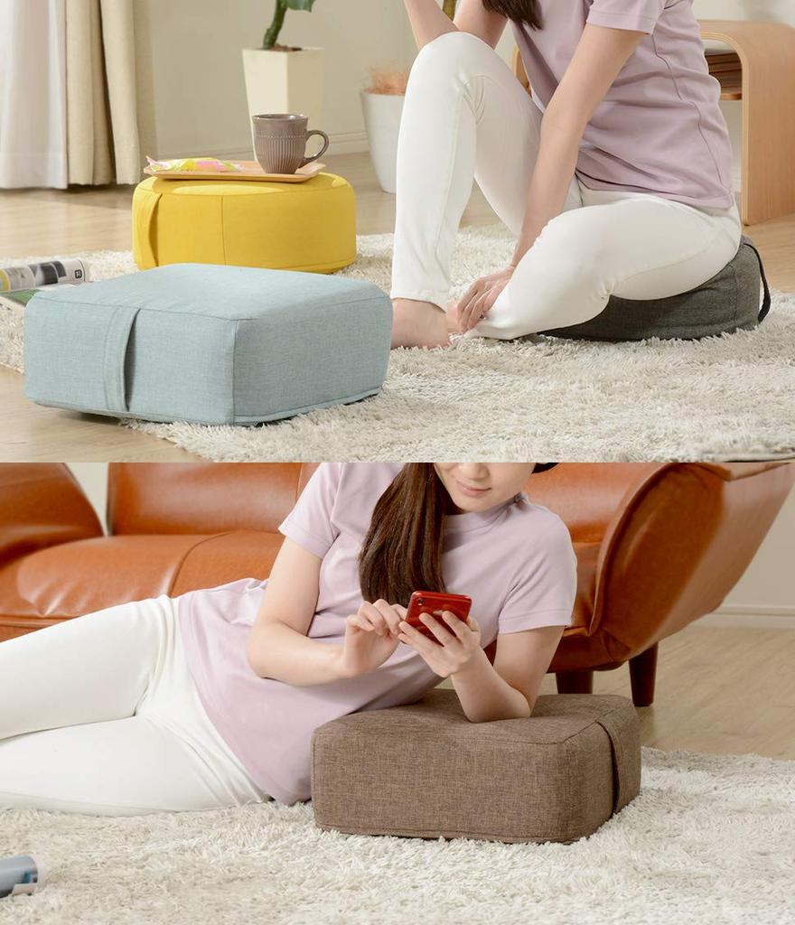 Celtan SWEETS-mini Round Memory Foam Cushion, Mustard Yellow, Washable Cover, Made in Japan, A1061a-630YE