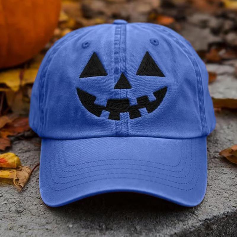 

Halloween Unisex Embroidery Pumpkin Baseball Hat Festival Halloween Party Pumpkin Face Hat Headwear