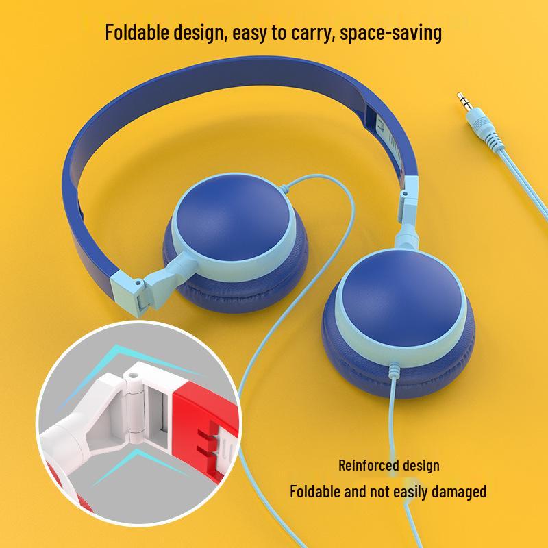 Rotatable Macaron-Colored Children's Headphones for Oral Exams & Electronic Keyboards