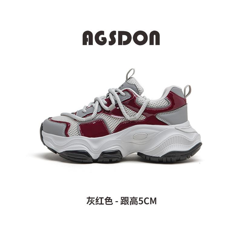 

Augustine Daddy Shoes Women s 2025 New Summer Mesh Running Shoes Thin Muffin Platform Mountaineering Sneakers 40