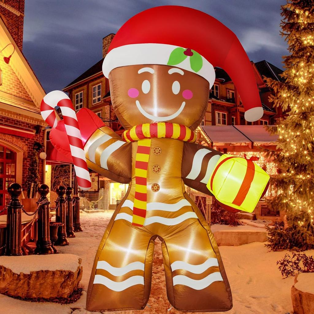 Christmas Inflatable Decoration Toy Built-In Led Lights Inflatable Model Ornament Xmas Party New Year Garden Indoor Outdoor Deco