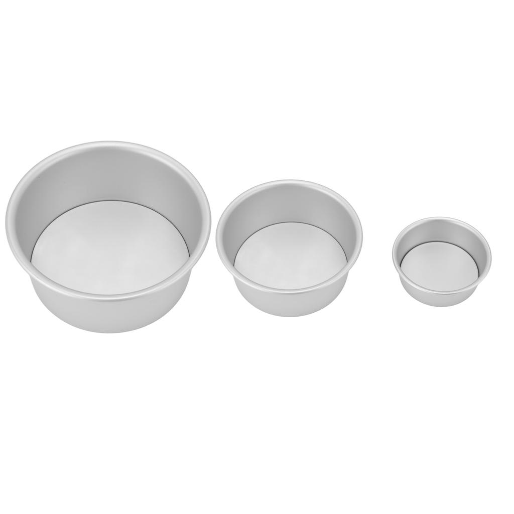 4 6 8 Inch Cake Pan Set Aluminum Alloy Bakeware Round Cake Pan for Baking Party Birthday Christmas