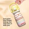 Cute Cartoon Stainless Steel Insulated Travel Mug With Straw For Office And Outdoor Use