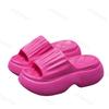 Fashion Women Slippers Wedges Chunky Platform Summer Fashion Non Slip Beach Shoes Indoor Comfortable Pleated EVA Sandals Chanclas Mujer