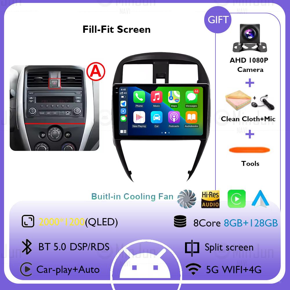 Android 14 Car Radio For Nissan Micra March Versa Note Sunny Juke Versa 2014 2015 2016 2017 2018 Carplay Android Auto Navigation