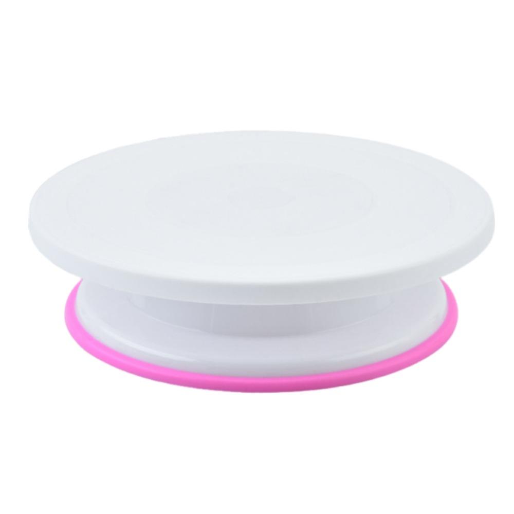 Plastic Rotating Cake Stand Stable Cake Decorating Holder Durable Cake Turntable Stand  Cupcakes PP White Pink