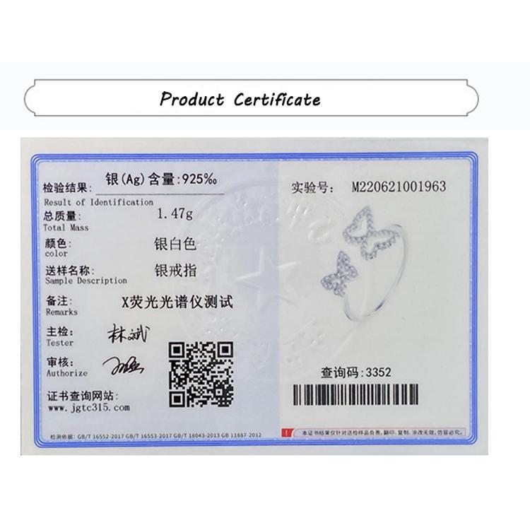 Exquisite Sterling 925 Silver Double Butterfly Couples Ring for Women Bow Anniversary Gift Jewelry Wedding Bride Ring Engagement Silver Jewelry