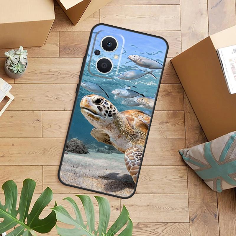 Cute Cartoon Turtles Case For OPPO Reno 13F 14F 12F 10 11 12 13 14 Pro 7 8 Lite OPPO Find X6 X5 X8 X9 Pro Cover