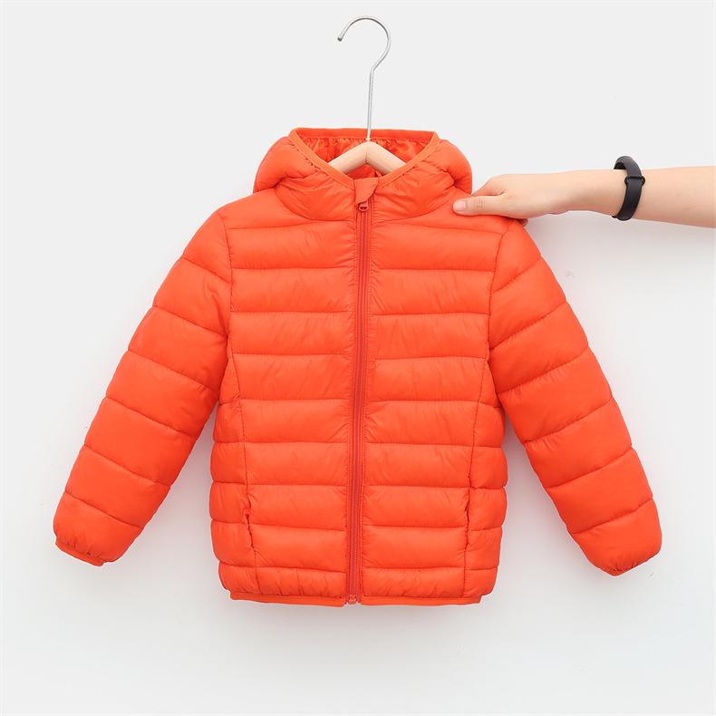 

Kids Lightweight Down Cotton Jacket - Warm Autumn/Winter Outerwear for Boys & Girls 120cm оранжевый