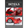 1/24 Maßstab Ferrari 250-GTO Legierungsauto Modell Simulation Ton und Licht Retro Sportwagen Spielzeugauto Sammlerstück Geschenk Ornament