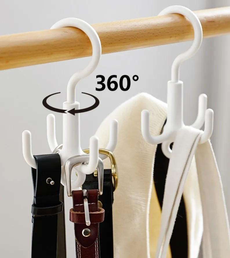 Four-claw Swivel Hook Punch-free Storage Hook