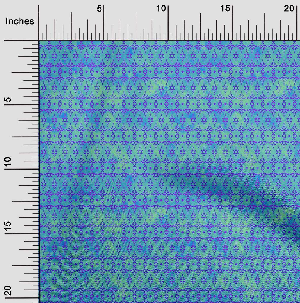 oneOone Georgette Viscose Light Green Fabric Batik Diy Clothing Quilting Fabric Print Fabric By Yard 42 Inch