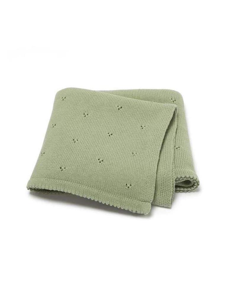 Breathable Pure Cotton Knit Baby Swaddle Blanket for Newborns