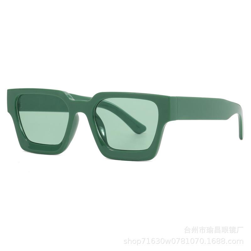 Big thick box European and American fashion sunglasses women's ins style simple and versatile high-end sunglasses men's uv tide