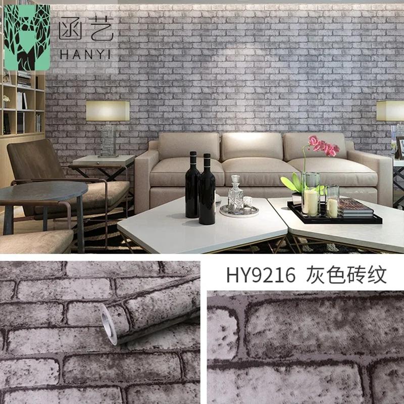 Heimdeko 3D Ziegelmuster PVC Selbstklebende Tapete Wohnzimmer Wanddekoration Tapete Restaurantdekoration