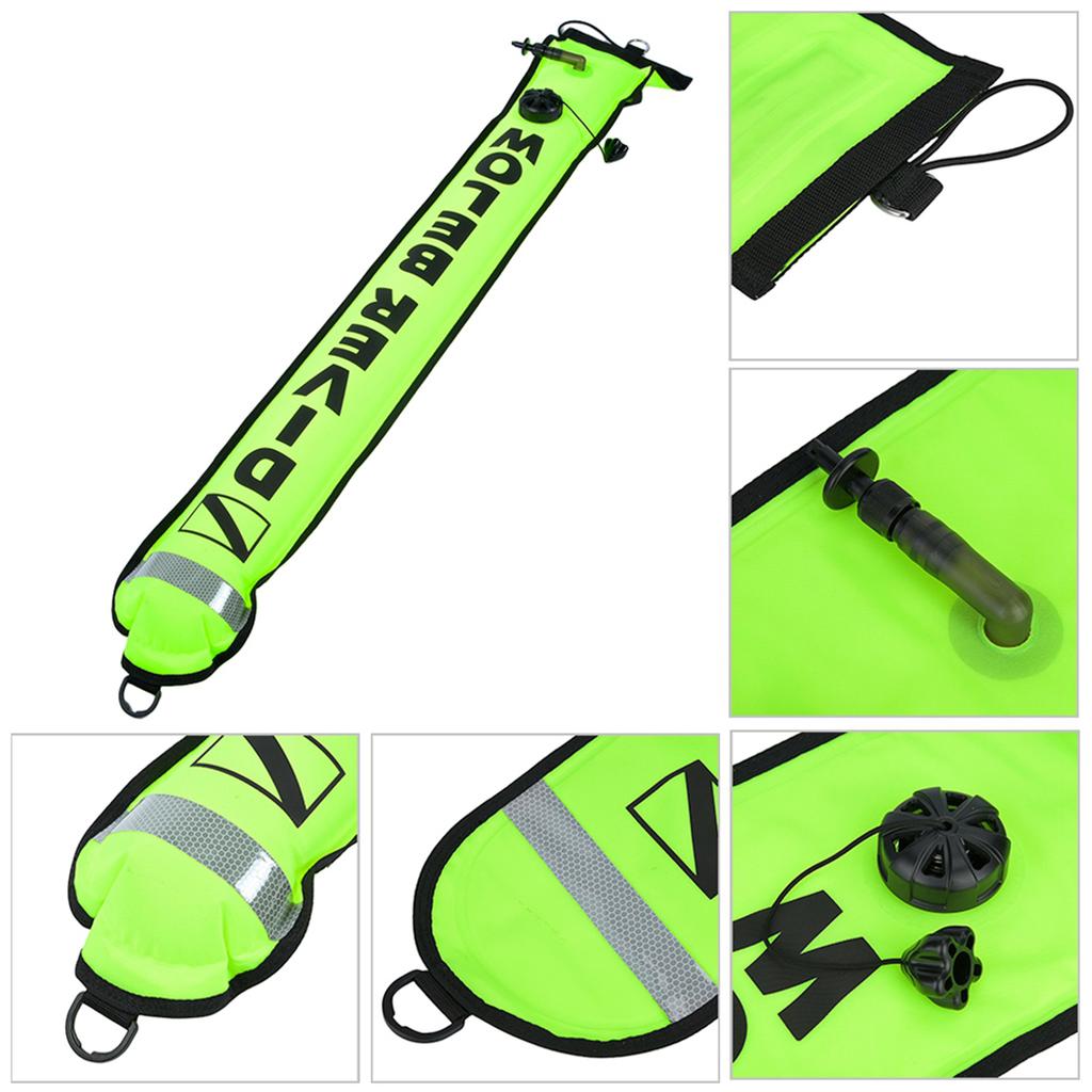 5FT High Visibility Inflatable Diving SMB Signal Marker (Fluorescence Yellow)
