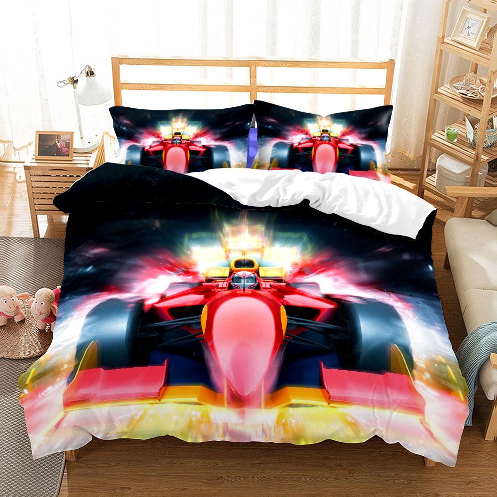 Extreme Car Racing 3D Bedding Set Small Single Twin Double Queen King Cal King Size Bed Linen Set
