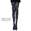 Dames Argyle Ruitpatroon Panty Ademend Nylon Stof OnDoorzichtig Maillot Kousen Stijlvolle Contrastkleur Leggings