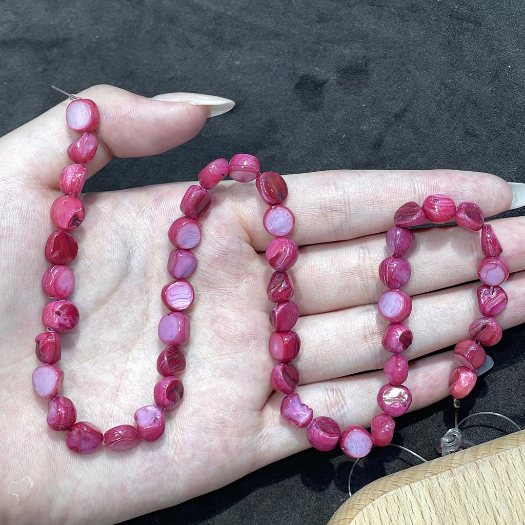 2 Strands/Pack, Natural Freshwater Shell Irregular Round Beads 8×8mm 38cm Mother Of Pearl Loose Beads For DIY Jewelry Making