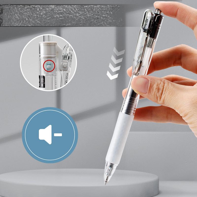 M&G 0.5mm Silent Click Gel Pen Black Ink Smooth Writing Retractable Pen for School Office Supplies