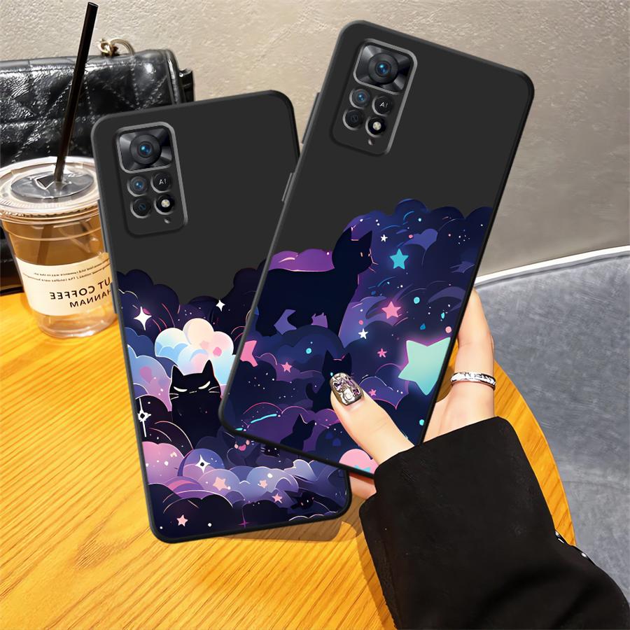Phone Cover Case for Xiaomi Redmi Note 14 11S 14C A1 A2 A3 12 11 Pro 13 Pro Plus 9 8 7 12C 13C A4 A5 K40 K80 10 12S Black Cat