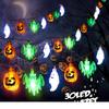 Cross-Border Halloween String Lights - Spider, Bat, Ghost & Pumpkin Decorations
