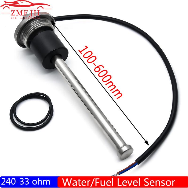 Ized 240-33 Ohm Fuel Level Sensor for Water Level Oil Fuel Level Tank Gauge Marine Auto Car Fuel Level Sensor 100-600mm