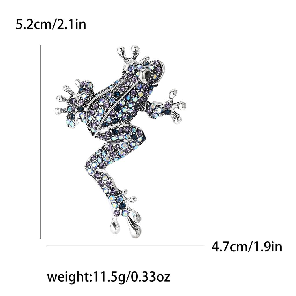 Retro Simple Alloy Rhinestone Long Leg Frog Brooch Temperament Personality Men'S And Women'S Clothing Corsage Jewelry Animal Pin