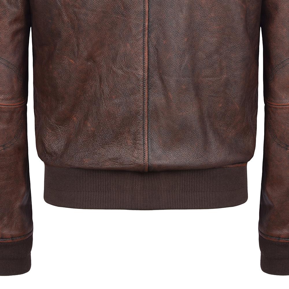 Vintage Red Brown Men Genuine Leather Jacket Real Cow Coat Man Military Pilot Jackets Air Force Flight Suit Spring Autumn