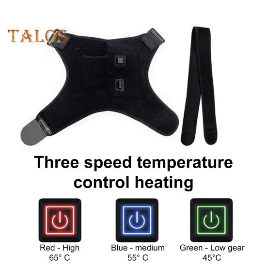 Beheiztes Schulterpolster, USB, 3 Temperatureinstellungen, einstellbar, für Männer und Frauen, zur Linderung von Schmerzen und Steifheit in der Schulter, elektrisches beheiztes Schulterpolster