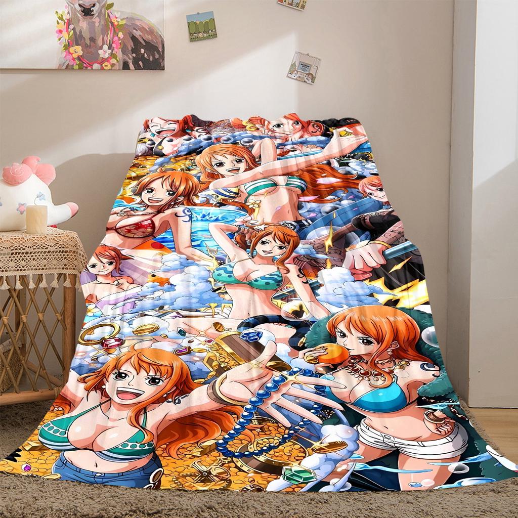 Nami Nico Robin Luxury Flannel Lightweight Blanket Home Decor Sofa Bed Travel Cover Family Gift LXR162