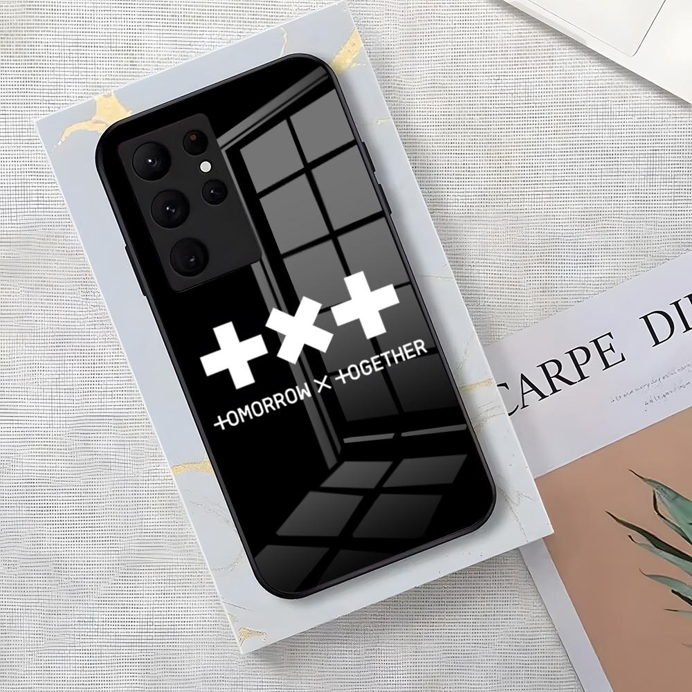 Hot K-KPOP A-TXT-S Phone Case For Samsung S26 S25 Edge Ultra S23 S22 S21 S20 Plus S24 Fe Glass Cover