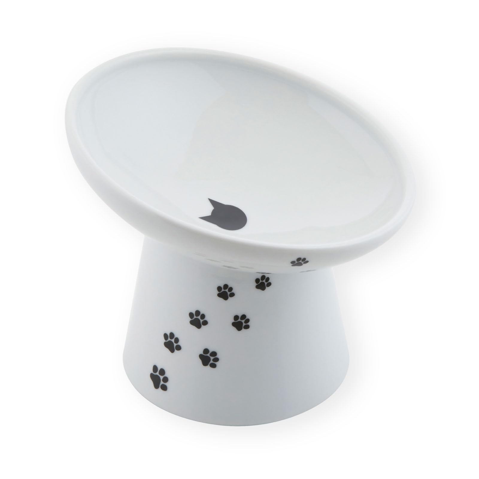 

Necoichi Happy Dining Nyanyame Food Bowl with Legs for High Cat Reduces Microwave Dishwasher Safe Cats, Type, Pattern, Vomiting, &