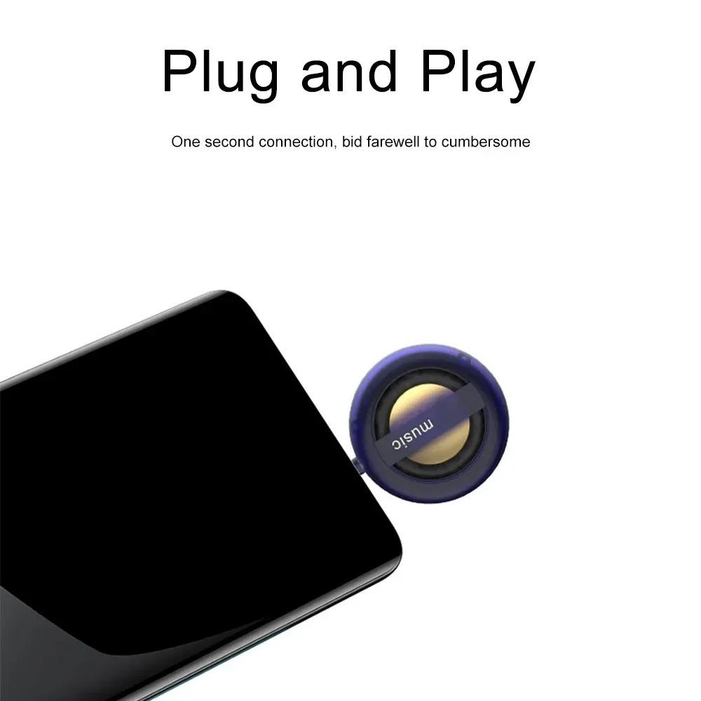 Subwoofer Type-C Speaker Type-C Plug Music Player Box  Music Player Device