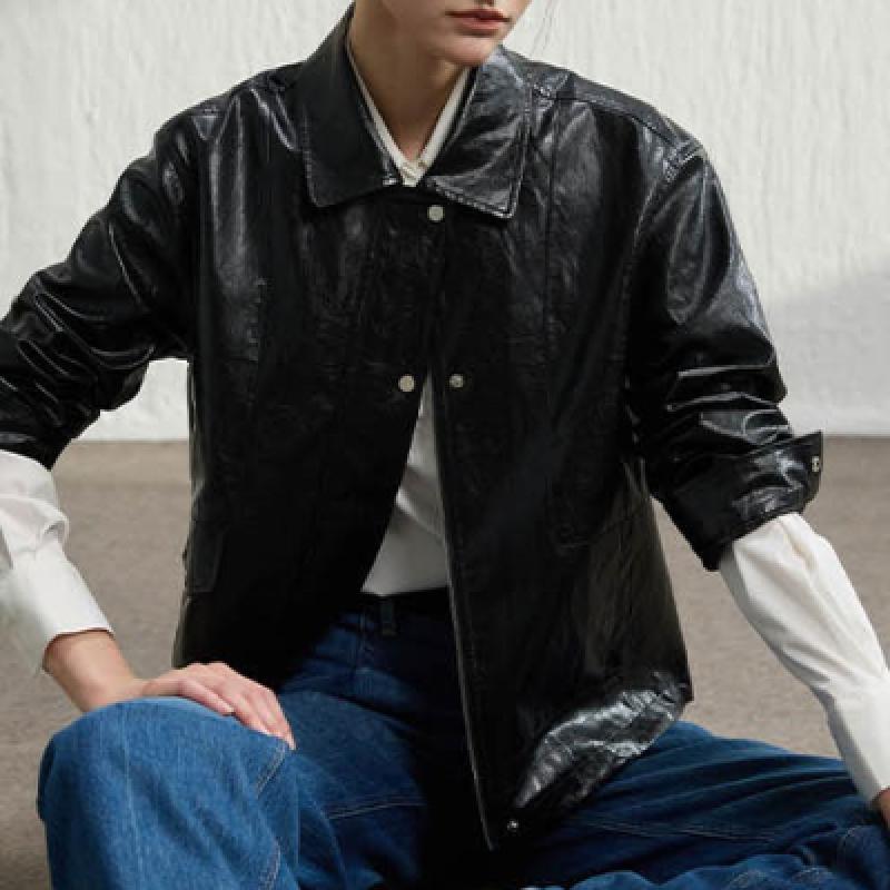 Elua Unisex Vegan Leather Bomber Jacket