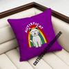 For Autistic Cat Autism Puzzle Throw Pillow Case Sham Xcm Xcm Square Car Pillowcase Pad Cushion Cover