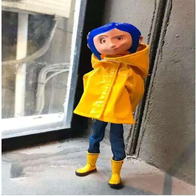 Bendy Coraline 6" Pvc Action Figure  Model Doll Yellow Raincoat Ver Collection F