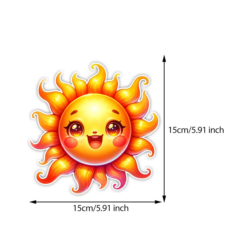 

Retro Sun Car Stickers Waterproof Vinyl Decals Auto Body Window Bumper Decor Motorcycle Helmet Stickers TM309 A-15cm Longest Side