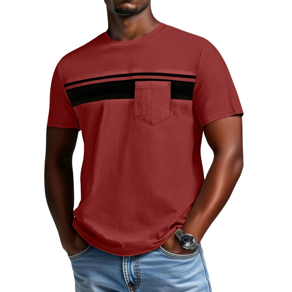 T-shirt  à  manches  courtes  pour  homme,  col  rond,  imprimé,  tendance,  loisir
