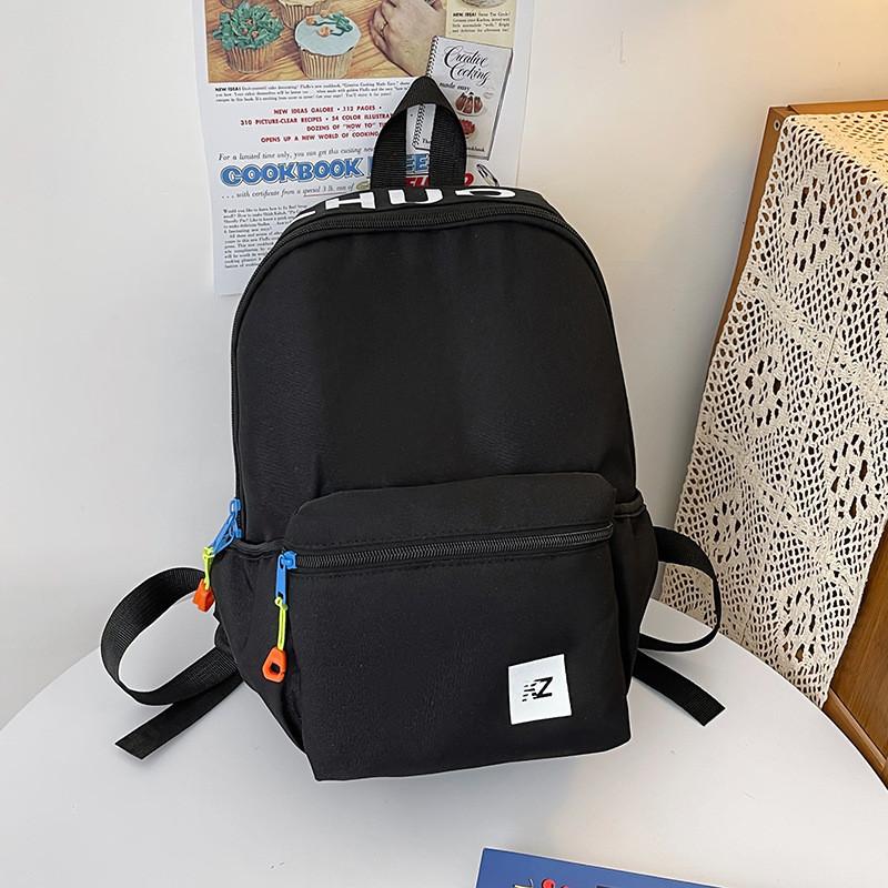 New Fashion Color Block Cute Backpack For Teens Lightweight And Stylish Shoulder Bag With High Color Value