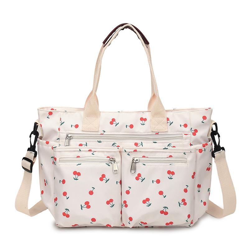 

Fashion Printed Cherry Large Capacity Shoulder Bag Women s Spring Multifunctional Crossbody Versatile Handheld белый