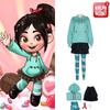 The Internet Breaks Vanellope Von Schweetz Cosplay Costume Set Halloween