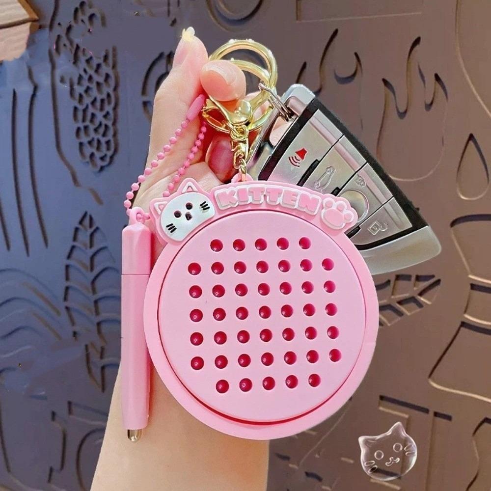 Bag Charm Magnetic Drawing Board Keychain Kitten Drawing Board Toy Cartoon Cat Pendant  Gift