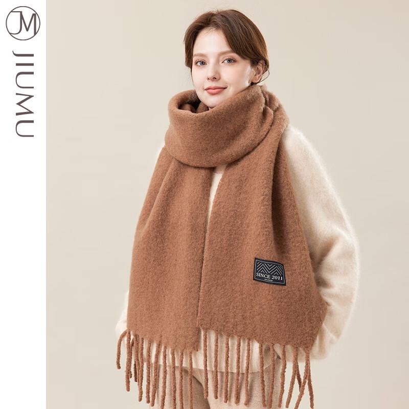 JIUMU Retro Knitted Wool Scarf