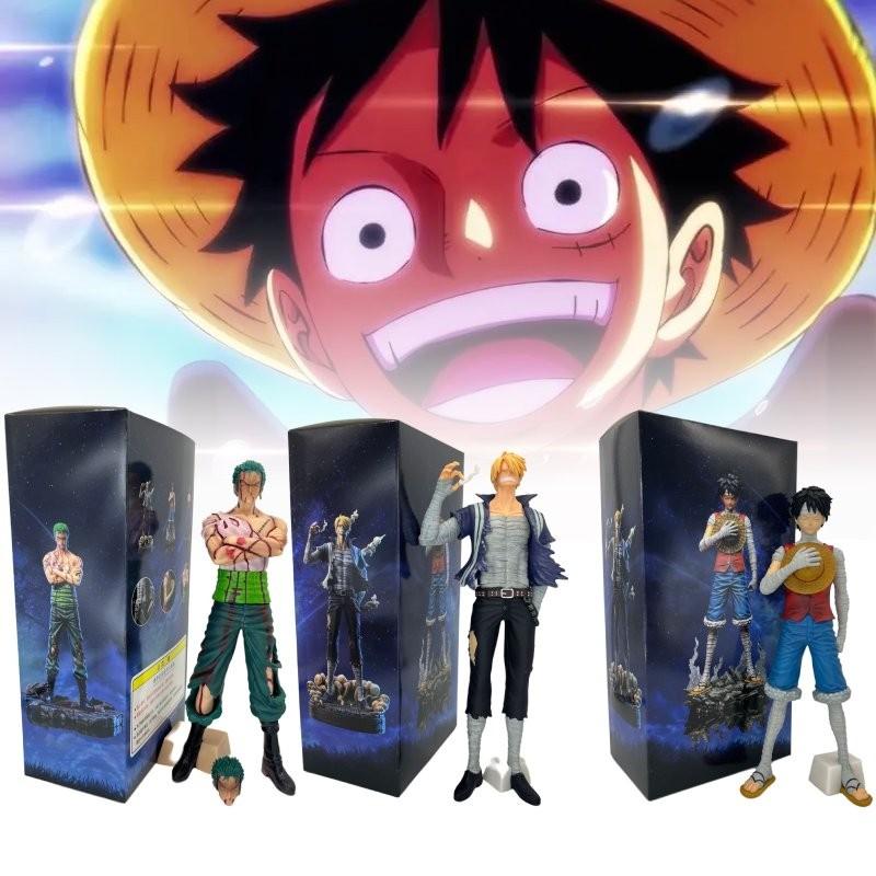 Piece Serious One Wound Luffy Sanji Zoro Toy Model Christmas Gift Desktop Decor
