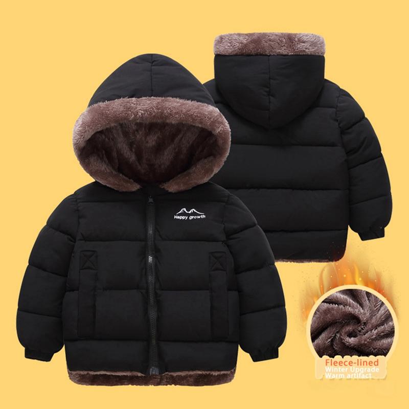 1-10 Years Kids Winter Warm Hooded Coat Zipper Jacket