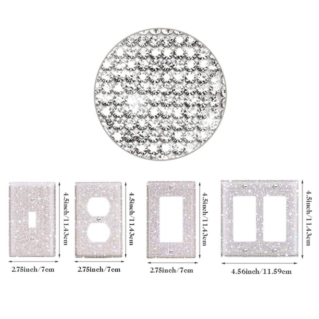 Switch Panel Diamond Sticker US Standard Wall Plate Cover Rectangle Sticker
