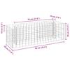 Gabion Raised Planter Galvanized Steel 90 * 30 * 30 Cm