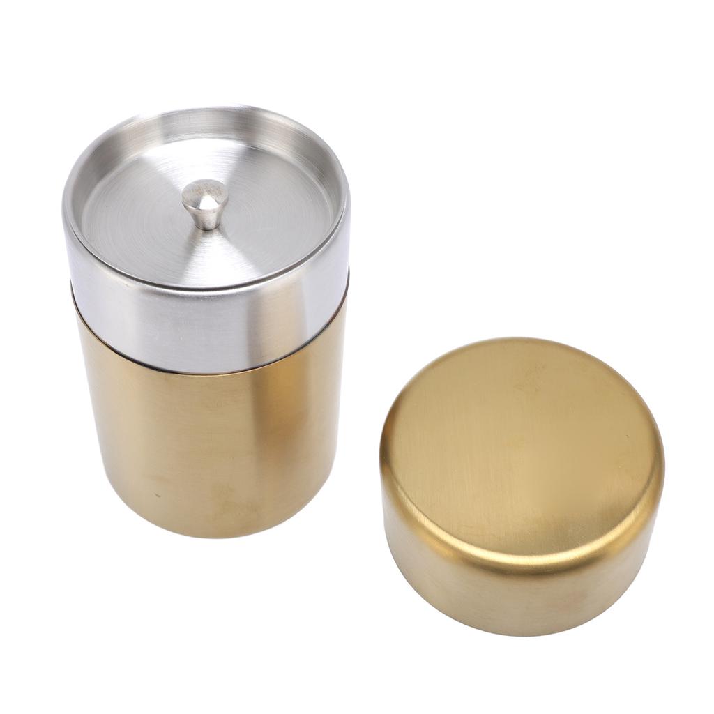 Tea Canister Gold 304 Stainless Steel Sealed Damp Proof Coffee Sugar Tea Leaf Jar