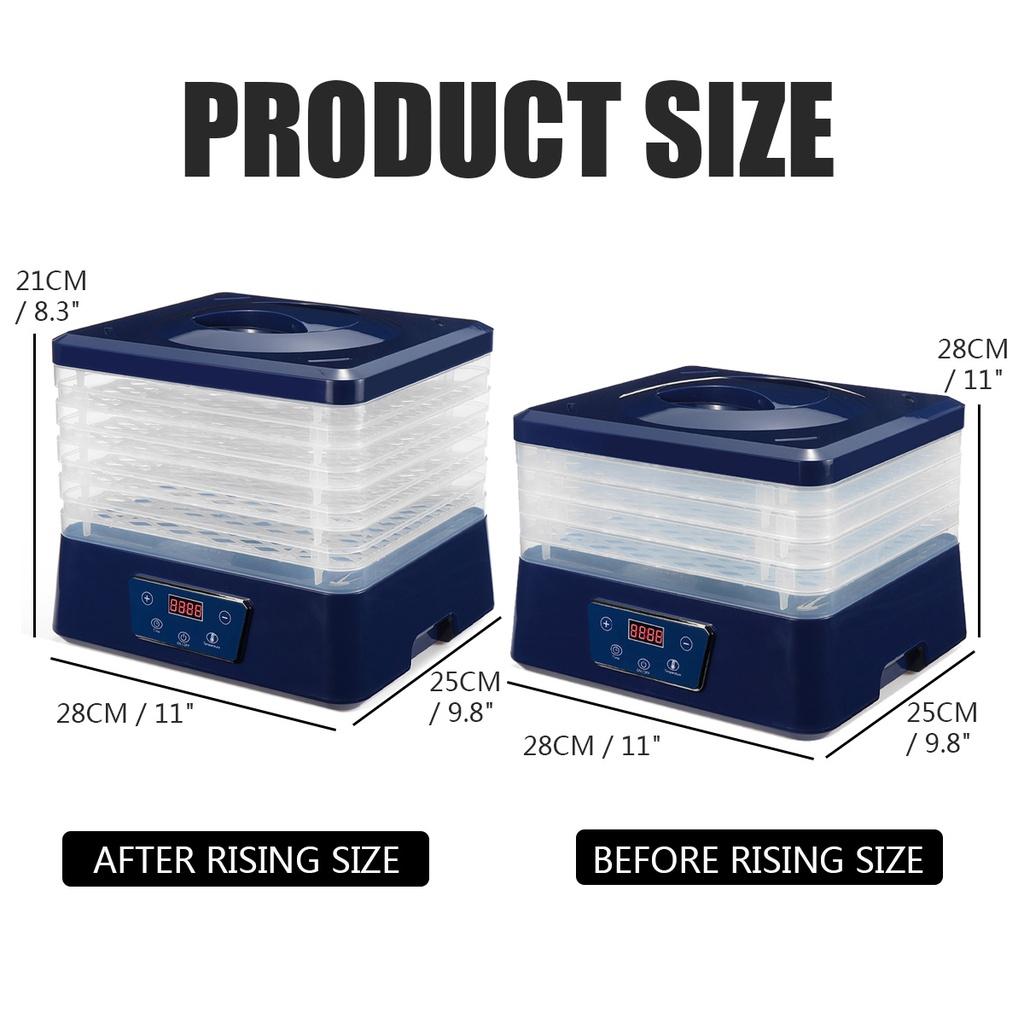 

5-ярусный дегидратор с цифровым таймером и контролем температуры для овощей, фруктов, мяса, вяленой говядины, регулируемая сушилка для продуктов